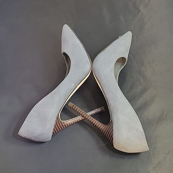 SHOEDAZZLE SUEDE POINTED TOE DRESS PUMPS STILETTO HIGH HEELS - Picture 12 of 14